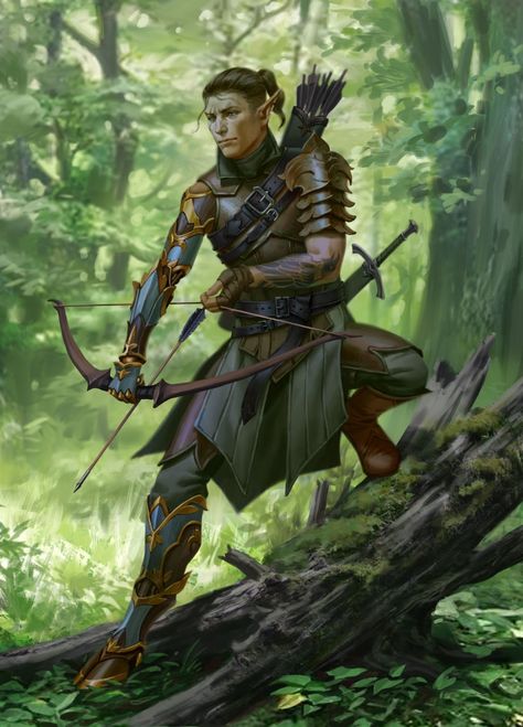 ARCADIA 7 | MCDM Productions on Patreon Elf Artificer, Wood Elf Ranger, Sara Thompson, Scoia Tael, Pathfinder Rpg Characters, Ranger Dnd, Elf Archer, Archer Characters, Elf Ranger