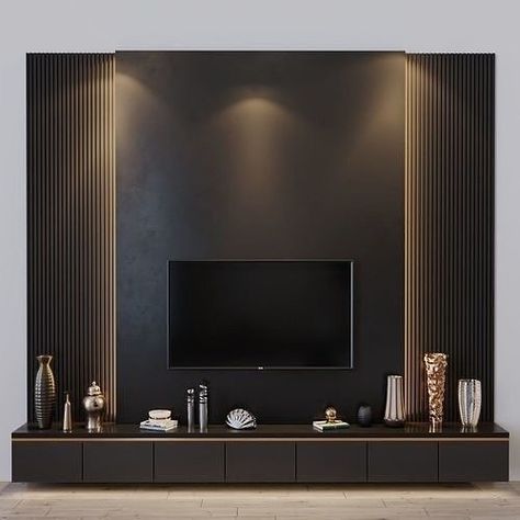 Ruang Tv, Modern Tv Room, Feature Wall Living Room, Tv Cabinet Design, Modern Tv Wall, Living Room Tv Unit, Tv Room Design, Living Room Decor Fireplace, Living Room Design Inspiration