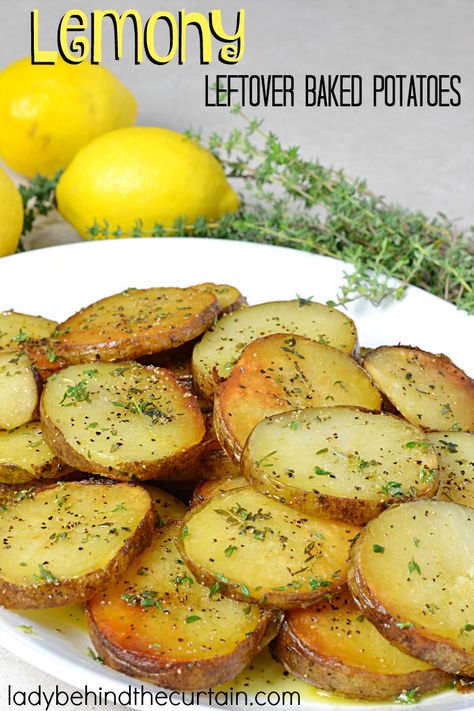 Lemony Leftover Baked Potatoes Leftover Baked Potato Recipes, Leftover Baked Potato, Potato Dinner Recipes, Leftover Baked Potatoes, Leftover Potatoes, Potato Dinner, Baked Potato Recipes, Fast Recipes, Dinner Recipes For Two