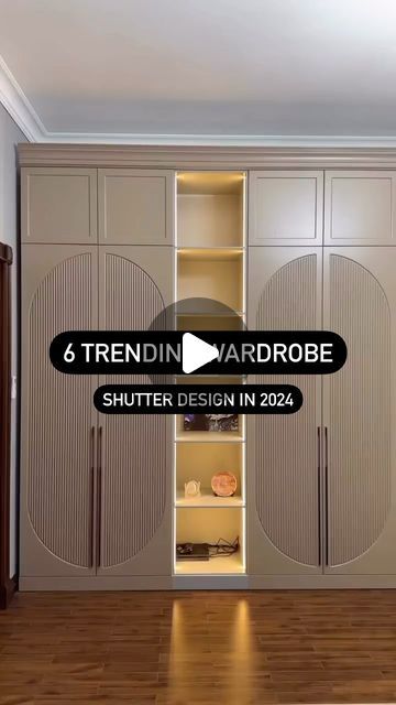 Key2Interior on Instagram: "Wardrobe shutter are the most neglected part when it comes to renovating or designing! 

Here’s 6 best of most trending wardrobe shutter suggested by our professional interior designer partners!

For more such tips and tricks follow us now💫

Wardrobe tips, wardrobe shutter design, wardrobe design, home renovation design" Openable Wardrobe Shutter Design Modern, Openable Wardrobe Shutter Design, Wardrobe Shutter Design, Shutter Design, Shutter Designs, Design Wardrobe, Renovation Design, Wardrobe Tips, Wardrobe Design