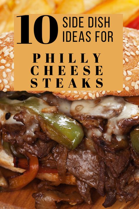 Best side dishes to serve with Philly Cheese steak sandwiches. What To Eat With Philly Cheese Steak, Sides To Go With Philly Cheese Steak, What To Serve With Philly Cheese Steak Sandwiches, What Goes With Philly Cheese Steak, Side Dishes For Cheese Steaks, Side Dishes For Philly Cheese Steak, What To Serve With Philly Cheese Steak, Philly Side Dishes, Philly Cheese Steak Sides Dishes