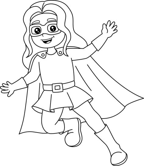 Superhero Template, Super Hero Coloring Sheets, Superhero Girl, Superhero Coloring Pages, Superhero Crafts, Drawing Superheroes, Superhero Coloring, Kid Coloring Page, Halloween Coloring Book