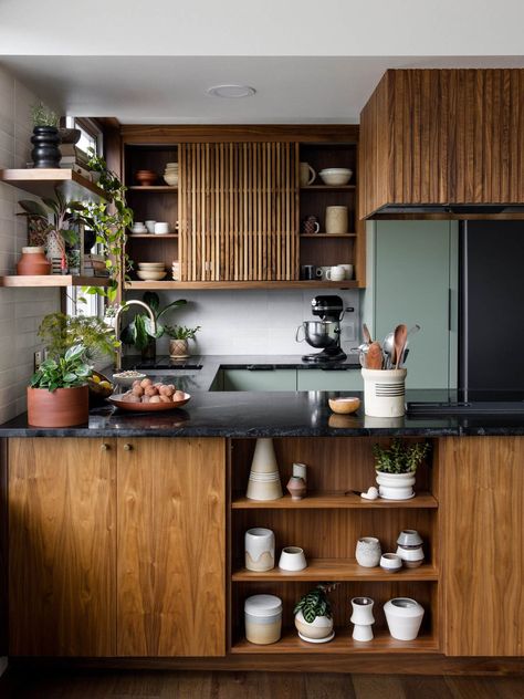 In This Seattle Kitchen, a Walnut “Super Pantry” Saves the Day Super Pantry, Pacific Northwest Interior, Nest Ideas, Seattle Interior Design, Sliding Wood Doors, Seattle Homes, Livingstone, Galley Kitchen, Residential Interior Design