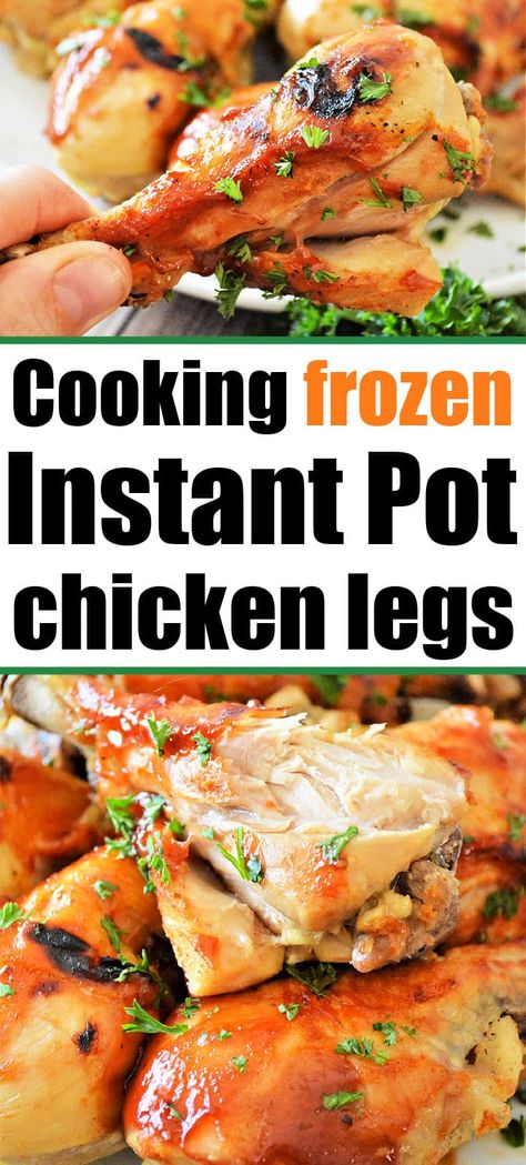 Instant Pot Frozen Chicken Thighs, Instant Pot Frozen Chicken, Cooking Frozen Chicken Breast, Chicken Instant Pot, Cooking Frozen Chicken, Chicken Leg Recipes, Homemade Snickers, Drumstick Recipes, Cookies Bars