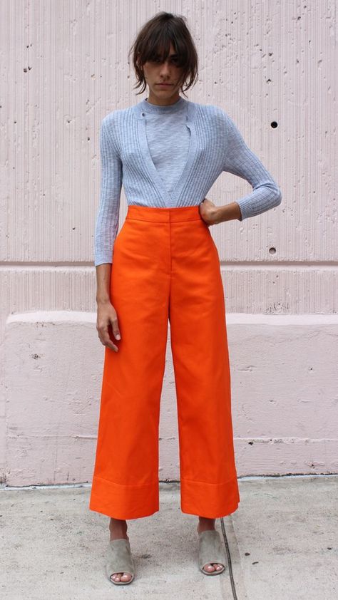 Orange Pants, Maryam Nassir Zadeh, Looks Street Style, Orange Is The New Black, Pantalon Large, 가을 패션, Inspiration Mode, Looks Style, Mode Inspiration