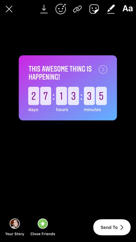 new instagram update - instagram stories countdown timer Birthday Countdown Aesthetic, Birthday Countdowns For Instagram, Happy Birthday Countdown Instagram, Birthday Count Down Story Instagram Ideas, Instagram Countdown Names For Birthday, Bday Countdown Ideas Instagram, Bestie Birthday Countdown, Cute Birthday Countdown Ideas Instagram, Birthday Timer Template Instagram