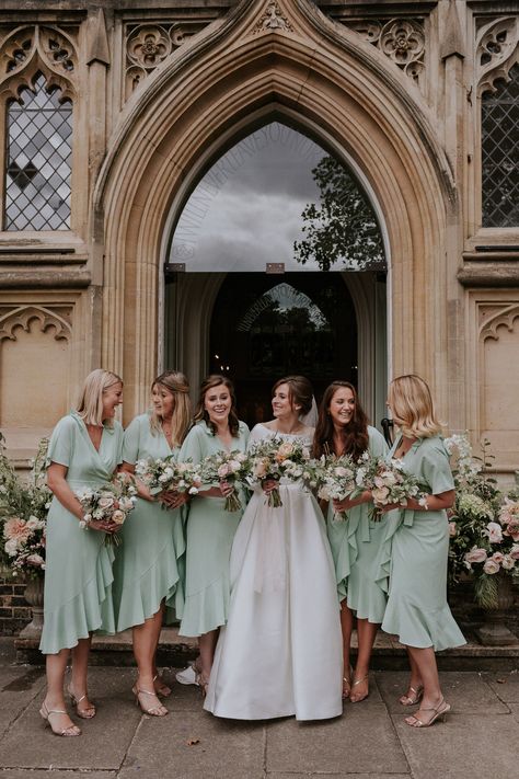 Mid Length Pastel Bridesmaid Dresses for Classic Church Wedding Pastel Bridesmaid Dresses, Anniversary Dress, Big Wedding Dresses, Jesus Peiro, Beautiful London, Green Bridesmaid, Green Bridesmaid Dresses, Cheap Bridesmaid Dresses, Short Bridesmaid Dresses