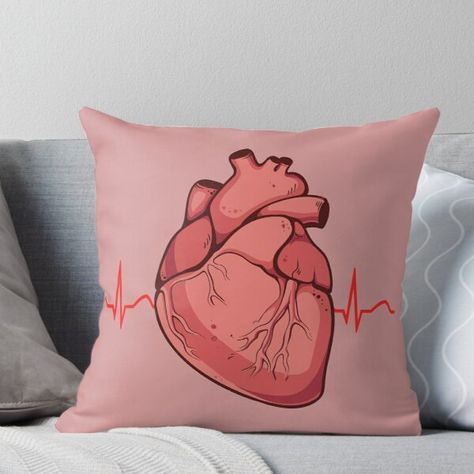 Super soft and durable 100% spun polyester Throw pillow with double-sided print. Cover and filled options. Medical Student in Med School & Graduation Cardiology Heart Surgeon Cardiologist Gifts. Cardio Aesthetic, Gift Ideas For Doctors, Med School Graduation, Cardiologist Gift, Heart Surgeon, Medical Student Gift, Doctor Gifts, Cardiology, Med School