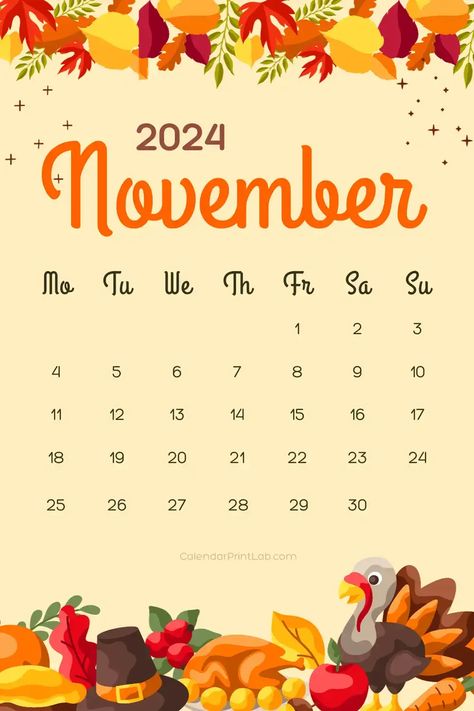 iPhone November 2024 Calendar Wallpaper November Calender 2024, November 2024 Calendar, November Calendar 2024, Calendar November, Calendars 2024, Fall Backgrounds Iphone, Fall Backgrounds, November Wallpaper, November Calendar