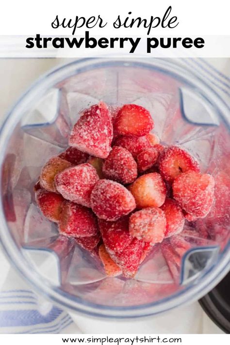 Frozen Strawberry Recipes, Baby Food Combinations, Ice Cream Yogurt, Drink Recipies, Baby Fruit, Fruit Yogurt, Strawberry Baby, Healthy Strawberry, Baby Puree Recipes