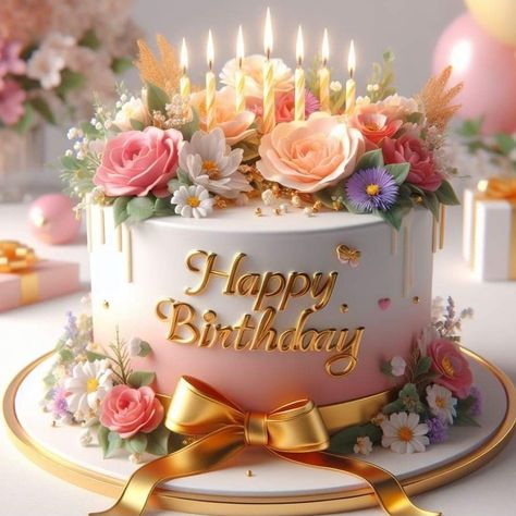 Tort Special, Birthday Cake Wishes, Birthday For Friend, Happy Birthday Flower Cake, Happy Birthday Bouquet, Happy Birthday Wishes Pics, Happy Birthday Flowers Wishes, Birthday Wishes Pics, Expressions Of Love