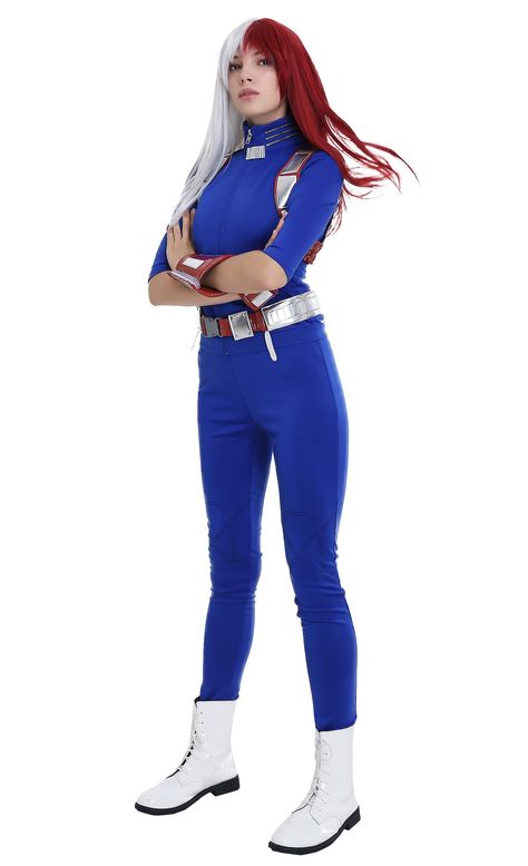 PRICES MAY VARY. Package Includs: Jacket, pants, back guard*1, belt*1, wristband*2 Materials: PU leather, scuba fabric, EVA. High Quality: The female version costume of Anime Hero Uniform, made of soft and comfortable elastic fabric, is flattering to body shape. Nice Details: Exquisite accessories are similar to the character's, like back guard and wristband. Good choice for cosplay shows, daily wear, comic cons, Halloween, theme parties, stage performances, etc. The female version costume of An Halloween Costumes Anime, Halloween Costumes Plus Size, Todoroki Cosplay, My Hero Academia Costume, Cosplay Inspo, Costume Anime, Female Hero, Scuba Fabric, Hero Costumes