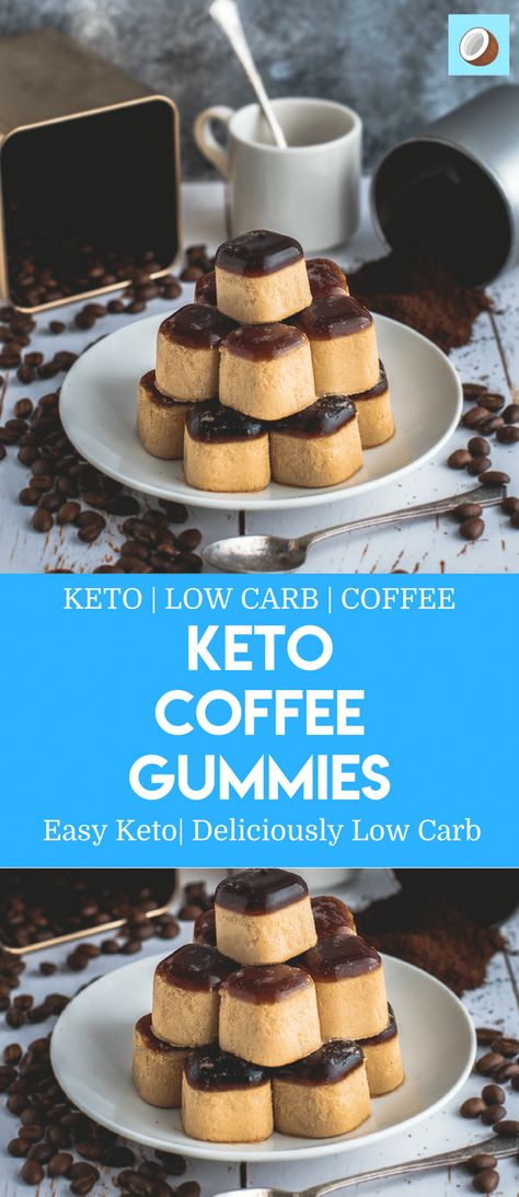 Keto coffee (or bulletproof coffee) can easily be made into keto coffee gummies with the simple addition of gelatine. These travel-friendly gummies pack some serious energy into every bite, and honestly taste amazing. You can optionally add some peppermint extract to the mix, which I highly suggest if you love recipes like peppermint patties (mint slices here in AUS). Coffee Gummies, Fat Bomb Recipes, Low Carb Candy, High Fat Low Carb Recipes, Gummies Recipe, Chocolate Recipes Easy, Peppermint Extract, Fat Bomb, Keto Coffee