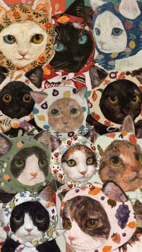 cat babushka - all by selynndraws #cats Creative Energy, Your Aesthetic, Energy, Hats