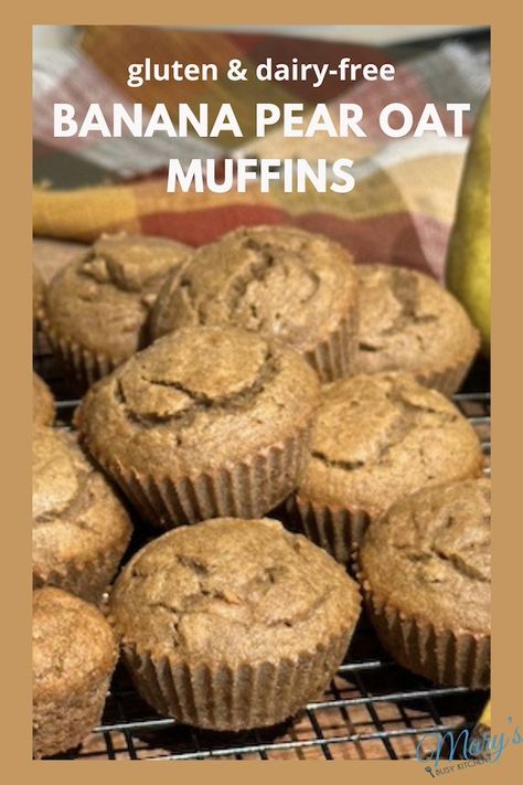 Gluten Free Pear Muffins Recipes, Pear Banana Muffins, Coconut Zucchini Muffins, Pear Muffin, Pear Muffins Recipes, Pear Muffins, Muffins Recipes, Busy Kitchen, Simple Muffin Recipe