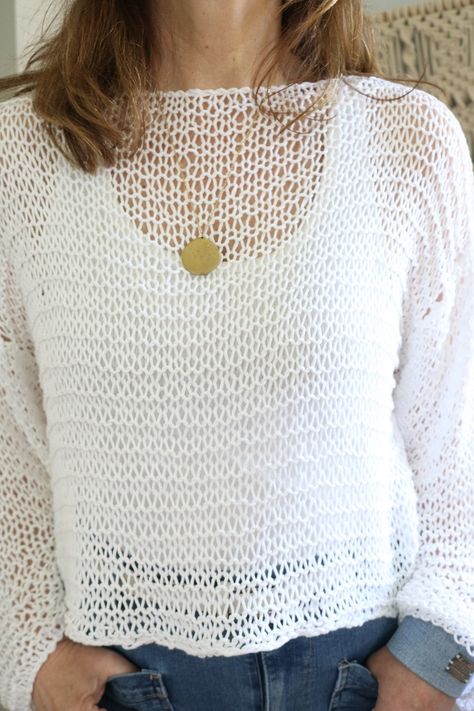 How to Knit a Summer Sweater {FREE Pattern} - A BOX OF TWINE Knit Vneck Sweater Pattern Free, Lace Knit Patterns Free, Summer Knits Patterns Free, Summer Sweater Knitting Patterns, Summer Knit Top Pattern Free, Summer Knit Patterns, Easy Knit Sweater Pattern Free, Summer Knitting Patterns Free, Knitting Sweater Patterns