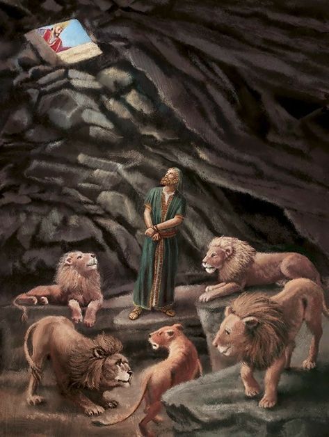 Daniel In The Lion's Den, Daniel And The Lions, Biblical Artwork, Bible Artwork, Seni Arab, Bible Drawing, God Sent, Jesus Artwork, Bible Words Images