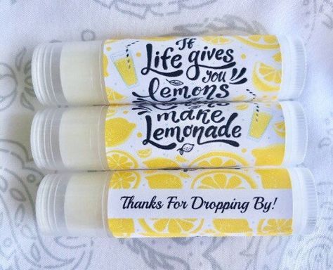 Lemon Party Favors, Lip Balm Party Favors, Lemon Themed Party, She Found Her Main Squeeze, Found Her Main Squeeze, Lemon Birthday, 21 Party, Lemon Themed Bridal Shower, Lip Balm Favors