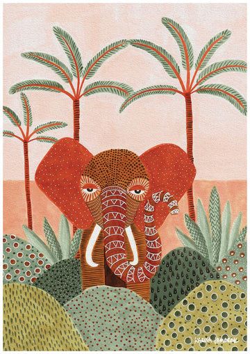 Elephant Illustration, Afrikaanse Kunst, Plakat Design, Soyut Sanat Tabloları, Elephant Art, Kids Prints, Indian Art, All Art, Fine Art Print