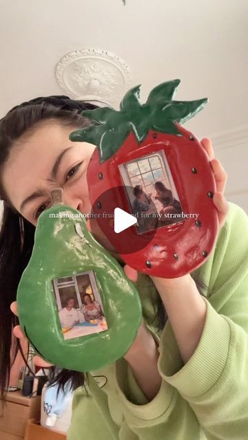 121K views · 25K likes | helena rose cope | mental health 🎀 on Instagram: "diy another fruit frame 🥰🍓  my inside creative time is really thriving atm and it’s doing absolute wonders for me mental health. nothing better than switching off and playing w clay heh  I need thoughts on what to do with the third! I’m thinking a wee orange   #diy" Diy Mental Health Crafts, Clay Picture Frames Diy, Air Dry Clay Picture Frame, Air Dry Clay Frame, Clay Frame Diy, Clay Frame Ideas, What To Do With Clay, Clay Picture Frames, Clay Gift Ideas