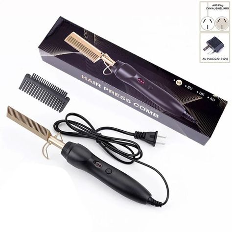 2 in1 Hot Comb Hair Straightener Electric Heating Comb Fast Heating Portable Travel Anti-Scald Beard Straightener Press Hot Comb https://frescoflaire.com/products/2-in1-hot-comb-hair-straightener-electric-heating-comb-fast-heating-portable-travel-anti-scald-beard-straightener-press-hot-comb #HotComb #HairStraightener #ElectricHeatingComb #FastHeating #PortableHairTools #TravelFriendly #AntiScald #BeardStraightener #HotCombPress #2in1HairTool #BeautyTools #HairCare #BeardCare Comb Straightener, Hot Comb, Professional Hair Straightener, Beard Straightening, Straightening Comb, Hair Straightener And Curler, Hair Straighteners Flat Irons, Iron Hair, Flat Irons