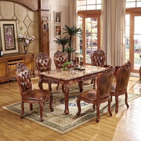 elegant dining room ideas
modern dining room wall decor
dining room decor European Dining Table, Latest Dining Table Designs, Latest Dining Table, Wooden Dining Table Designs, Dining Table Design Modern, Wood Carving Furniture, Marble Top Dining Table, Dining Table And Chair, Color Marble