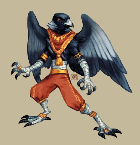 ArtStation - Aarakocra Monk, Melody Park Aarakocra Monk, Golden Throne, Bird People, D D Character Ideas, Dnd Races, D&d Dungeons And Dragons, Fantasy Rpg, Fantastic Art, Dnd Characters