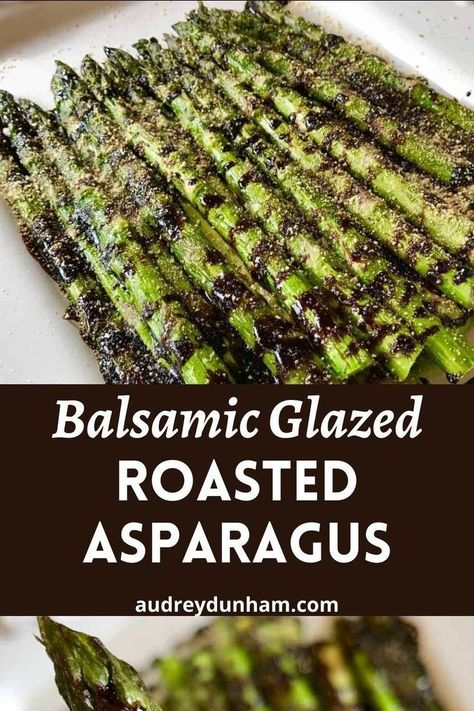 This Roasted Asparagus with Balsamic Glaze is the easy and delicious side dish you'll want to have with every meal! Asparagus With Balsamic Glaze, Perfect Asparagus, Basalmic Vinegar, Balsamic Vegetables, Asparagus Side, Asparagus Side Dish, Asparagus Balsamic, Balsamic Vinegar Recipes, Asparagus Recipes Baked