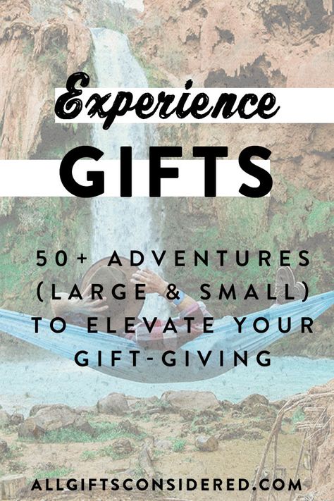 50+ best gift ideas that are memory-making experiences - adventures, learning new skills and hobbies, creative vacations, hands-on activities, and much more. We have a master list of the best experience gifts for her, for him, for families, kids, spouses, and more so you can find gift ideas that will truly last long after the special day. #experiencegifts #experiencegift #giftsthatarentthings #nontoygifts #bestgifts #memorablegifts Adventure Christmas Gifts, Gift Ideas Experiences, How To Gift An Experience, Experience Gifts For Husband, Unique Christmas Gifts For Men, Experiences Instead Of Gifts, Gifts For Adult Children, Skills And Hobbies, Experience Gifts For Kids