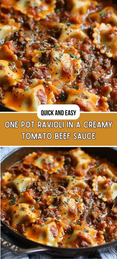 Ravioli Dinner Ideas, Beef Ravioli Recipe, Ravioli Sauce Recipe, Sausage Ravioli, Beef Ravioli, Tomato Beef, Ravioli Sauce, Beef Sauce, Cozy Weekend