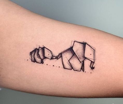 18 Elephant Tattoos: Simple Ideas that Make a Big Impact Elephant Family Tattoos, Origami Elephant Tattoo, Hippo Tattoo, Simple Elephant Tattoo, Geometric Elephant Tattoo, Elephant Tattoo Ideas, Elephant Family Tattoo, Koala Tattoo, Family Tattoo Ideas