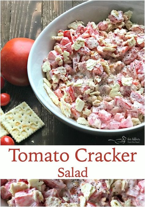 Tomato Cracker Salad, Cracker Salad, Recipes Asparagus, Veggie Salads, Salad Recipes Healthy, Tomatoes Recipes, Stomach Growling, Baked Meatballs, Pinterest Food