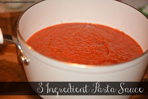 pasta sauce Pasta Dinner Recipes Red Sauce, Cheesy Red Sauce Pasta, Easy Red Pasta Sauce, 3 Ingredient Pasta Sauce, Easy Pasta Sauce 3 Ingredients, Easy Red Sauce Pasta, 3 Ingredient Spaghetti Sauce, Quick Pasta Sauce, 3 Ingredient Dinners