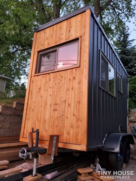 Micro Cabin On Wheels, Micro Cabin Interior, Cabin Trailer, Cabin On Wheels, Bar Trailer, Micro Cabin, Heat Recovery Ventilation, Tiny House Talk, Micro Camper