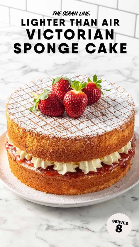 Easy Sponge Cake Recipe Victorian Sponge Cake Recipe, Victorian Sponge Cake, Sponge Cake Recipe Best, Victorian Sponge, Easy Sponge Cake, Easy Sponge Cake Recipe, Lunch Saludable, Cake Slicer, Sponge Cake Recipe