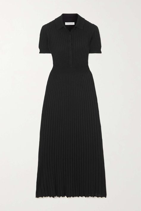 GABRIELA HEARST Amor ribbed silk and cashmere-blend maxi dress | NET-A-PORTER Gabriela Hearst, Black Evening Dresses, Lookbook Outfits, Looks Vintage, Black Maxi Dress, Moda Casual, Net A Porter, Classy Outfits, Pretty Dresses