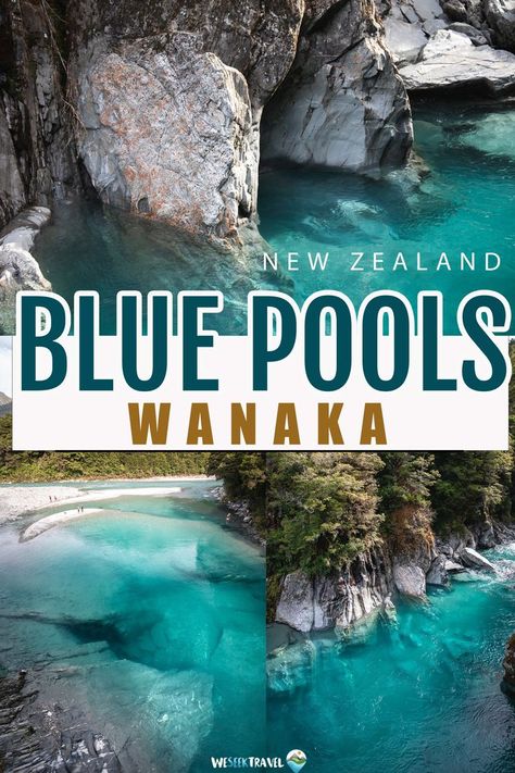 BLUE POOLS NEW ZEALAND Blue Pools New Zealand, New Zealand National Parks, Backpacking New Zealand, New Zealand Waterfalls, New Zealand Travel Aesthetic, Road Trip New Zealand, New Zealand North Island, Nz South Island, Hiking New Zealand