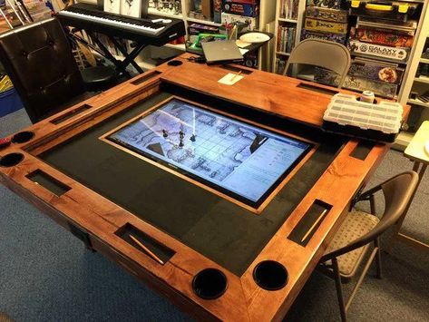 Diy Gaming Table, Gaming Table Diy, Dnd Table, Rpg Table, Board Game Room, Board Game Table, Gaming Table, Game Table, Hobby Games