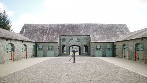 Courtyard Stables, Stables Aesthetic, Stable Courtyard, Farm Courtyard, Stable Yard, Equestrian Stables, Stable Block, Stable Ideas, Horse Barn Designs