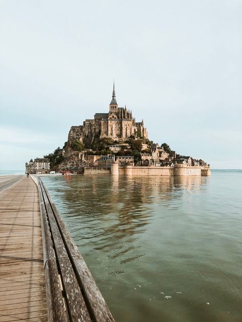 #intentionaltravel #transformationaltravel Mont Saint Michel Aesthetic, Island Castle, Mont Saint Michel France, Travel Places To Visit, D Day Beach, Le Mont Saint Michel, Places In Usa, France Aesthetic, Paris France Travel