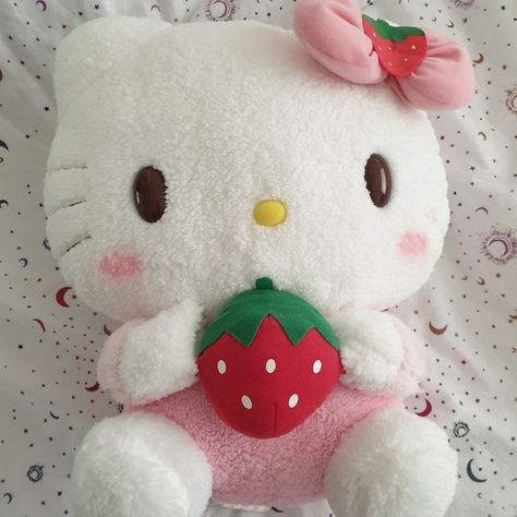 Hello Kitty Aesthetic, Pink Hello Kitty, Kawaii Plush, Kawaii Plushies, Hello Kitty Pictures, Hello Kitty Plush, Hello Kitty Items, Cute Stuffed Animals, Cute Toys