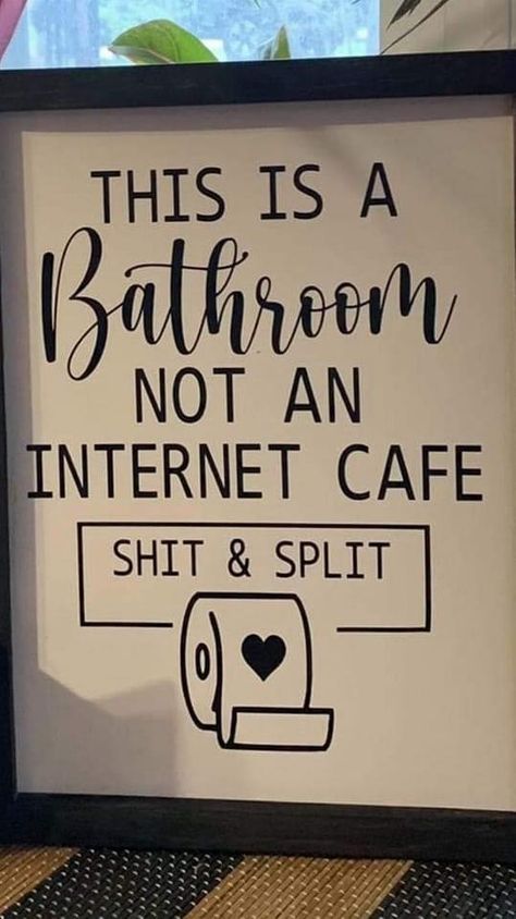 Split Bathroom, Bathroom Quotes Funny, Quotes Sarcastic, Internet Cafe, Bathroom Quotes, Bathroom Sign, Sarcastic Quotes Funny, Bathroom Humor, Funny Funny