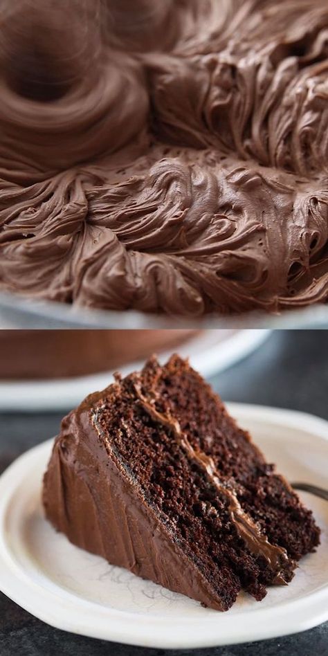 Hersheys Chocolate Cake Recipe, Chocolate Chocolate Cake, Hershey Chocolate Cakes, Homemade Cake Recipes Chocolate, Resep Brownies, Chocolate Cake Recipe Moist, Chocolate Frosting Recipes, Chocolate Cake Recipe Easy, Homemade Chocolate Cake