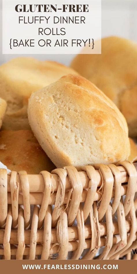 Gluten Free Bread Maker, Fluffy Recipe, Gluten Free Dinner Rolls, Air Fryer Dinner, Dinner Rolls Easy, Homemade Yeast Rolls, Gluten Free Rolls, Homemade Yeast, Fluffy Dinner Rolls