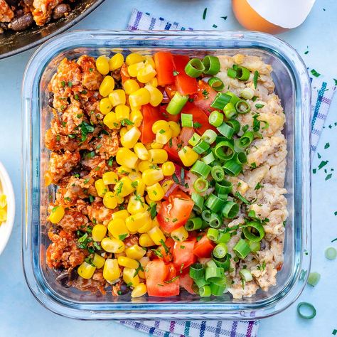 Taco Scramble Breakfast Meal Prep Bowls for Clean Eating Success! - Clean Food Crush Taco Scramble, Clean Meal Prep, Meal Prep Clean Eating, Prep Bowls, Clean Eating Breakfast, Breakfast Meal, Clean Food Crush, Food Crush, Meal Prep Bowls