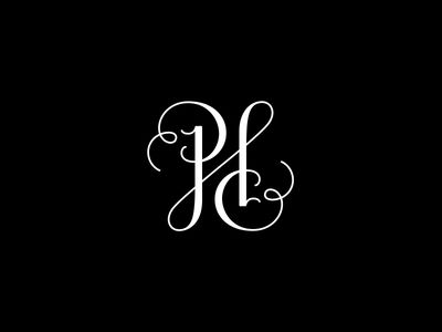 Initials Logo Design Monograms, Ph Monogram, Ph Logo Design, Tattoo Fonts Alphabet Calligraphy Fancy Letters, Hp Logo, Tattoo Fonts Alphabet, Hp Tattoo, Graphic Branding, Letter Art Design