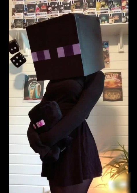 Endermen Halloween Costume, Enderman Outfit, Enderman Halloween Costume, Enderman Cosplay, Minecraft Enderman Costume, Disfraces Hot, Enderman Costume, Minecraft Cosplay, Minecraft Halloween Costume