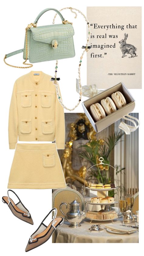 Step into a world of timeless luxury with this curated look perfect for an elegant high tea party. From a chic, pastel-toned handbag to a tailored matching skirt and jacket, this ensemble exudes sophistication and grace. Complete the look with delicate accessories, elegant slingback heels, and the finest high tea essentials for a truly indulgent afternoon. Shop the pieces below to elevate your style and experience luxury in every detail. Bag: https://pin.it/3VXzd9UBa Chanel Fashion jewellery: https://pin.it/2YnhSvpGl Cardigan: https://pin.it/3wXPzL5G6 Skirt: https://pin.it/6HNf7D85A Shoes: https://pin.it/6G9nJWDdU   #HighTeaStyle 		#LuxuryFashion  #TimelessElegance #OldMoneyAesthetic 	#HighTeaParty #LuxuryLiving 	#ElegantOutfit 	#SophisticatedStyle 	#LuxuryAccessories Afternoon Tea Outfit, Tea Outfit, Accessories Elegant, High Tea Party, Skirt Heels, Skirt And Jacket, Timeless Luxury, Slingback Heels, Chanel Fashion