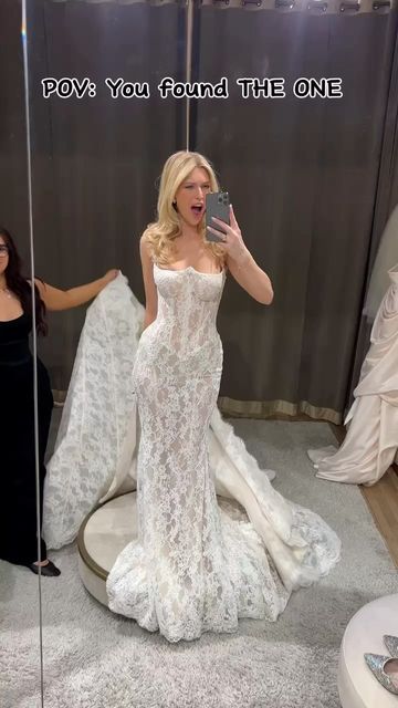 Galia Lahav on Instagram: "Sound on ✨ for the moment you find THE ONE | Introducing ANAIS, where drama meets elegance in every exquisite detail. From the daring sheer corset back to the angel wing neckline, this fitted lace mermaid gown is a vision of bridal perfection #GLbride #galialahav" Corset Wedding Dress Mermaid, Brown Wedding Dress, Lace Corset Wedding Dress, Galia Lahav Wedding Dress, Sheer Corset, Pretty Quinceanera Dresses, Sheer Wedding Dress, Ethereal Wedding, Galia Lahav