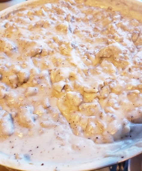 Dairy-Free Savory Sausage Gravy Non Dairy Sausage Gravy, Dairy Free White Gravy, Dairy Free Biscuits And Gravy, Dairy Free Sausage Gravy, Dairy Free Christmas Recipes, Dairy Free Gravy, Southern Sausage Gravy, Dairy Free Meals, Gravy Master